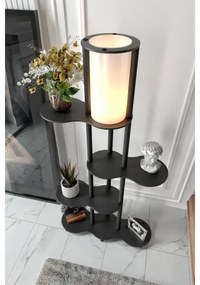 Lampada da terra con mensole NOTO 1xE27/40W/230V nera