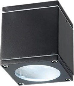 Plafoniera NEVADA 9x10 cm per esterni LED in alluminio Nero