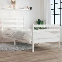 Giroletto in Legno Massello di Pino 90x190 cm Bianco 3103699