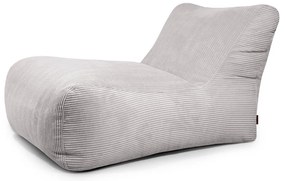 Puof a sacco grigio chiaro con rivestimento in velluto a coste Lounge 100 – SLOWDOWN