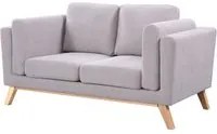 Divano 2 posti fisso Elizabeth 165x87x84 cm colore Grigio chiaro