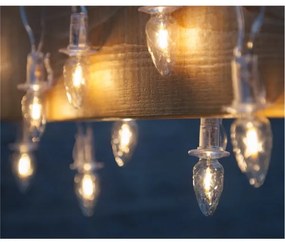 Catena LED natalizia da esterno CONE FILAMENT 20xE10 19m limpido/bianco caldo IP44