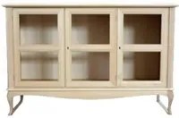 Credenza classica 3 porte in legno grezzo l.141 p.47 h.90 - Mobili 2G