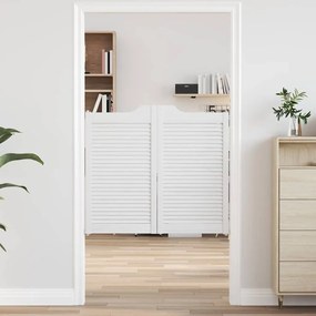 Porte A Battente 2-paio Design A Lamelle Bianco 90x100 Cm /