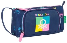 Astuccio per la Scuola con Accessori Benetton Cool Blu Marino 20 x 11 x 8.5 cm (32 Pezzi)