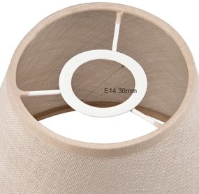 Paralume di ricambio ANTONIO E14 120x150 mm beige
