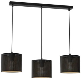 Lampadario a sospensione con filo LOFT SHADE 3xE27/60W/230V nero/oro