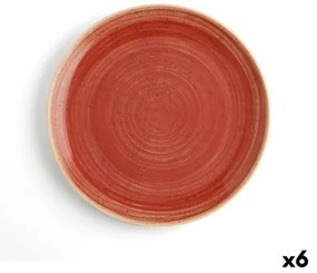 Piatto da pranzo Ariane Terra Rosso Ceramica Ø 29 cm (6 Unità)