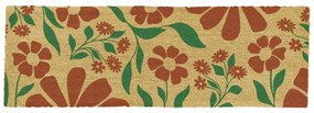 Zerbino in fibre di cocco 40x120 cm Red &amp; Green Floral – Artsy Doormats