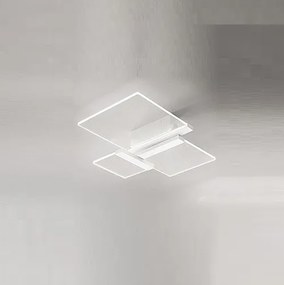 Plafoniera in metallo verniciato bianco e acrilico (ULTIMI DISPONIBILI - N°1)