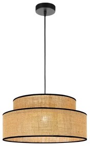 Lampadario a sospensione con filo BOHO 1xE27/60W/230V diametro 40 cm beige