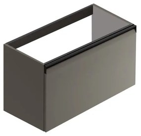 Mobile da bagno sospeso sotto lavabo Fusion L 79.5 x H 40 x P 45.5 cm grigio opaco, 1 cassetto