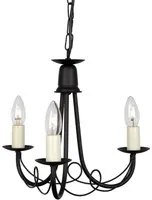 Lampadario Industrial Nordico Minster Acciaio Nero 3 Luci E14