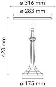 Flos Bon jour Versailles Lampada da tavolo 42 cm a luce diffusa Rame