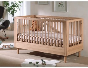 Lettino di colore naturale in rovere massiccio 70x140 cm Forrest – Vipack