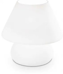 Ideal Lux -  PRATO TL1 SMALL - Lampada da comodino  - Diffusore in vetro soffiato bianco o colorato incamiciato e acidato.  Altezza: 185 mm.