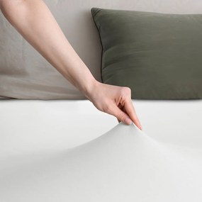 Lenzuolo con angoli bianco in jersey 160x200 cm Amber – Restilo