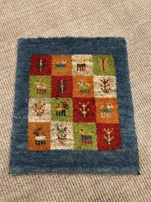Gabbeh Tappeto persiano 40x40 Blu (Iran) Annodato A Mano