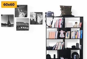 Set di quadri – Monumenti storici in bianco e nero