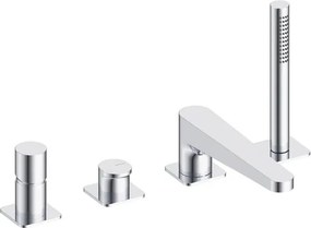 Rubinetto per vasca getto laminare cristallino Air cromo