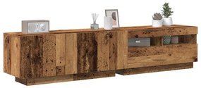 Mobile Porta Tv Con Led Legno Antico 180x35x40 Cm Truciolato /