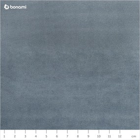 Letto matrimoniale imbottito azzurro in velluto con contenitore con rete inclusa 200x200 cm Arendal – Cosmopolitan Design