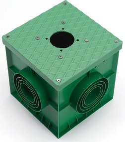 Pozzetto per Fontana da Giardino 25x25x25 cm in PVC Belfer 42/POZ Verde Erba...