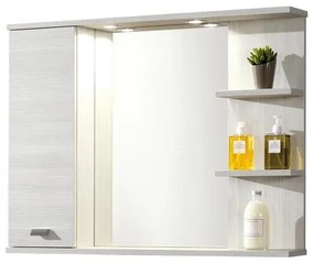 Specchio Contenitore Con Illuminazione Rimini larice L 95 x H 74 x P 16.4 cm