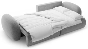 Divano angolare grigio chiaro allungabile/con contenitore con rivestimento in ciniglia Tonale – Cosmopolitan Design