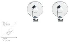 WENKO 24466100 - Gancio VACUUM-LOC 6x7 cm, cromo lucido