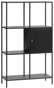 Libreria in metallo nero 80x138 cm Malibu - Unique Furniture