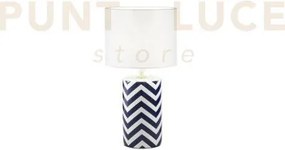 Lume zeno bianco e blu in ceramica 1 luce attacco e14 struttura dia...