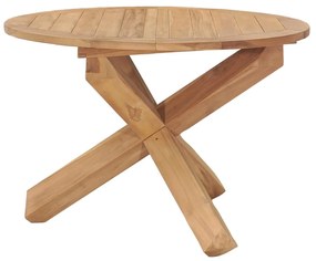 Tavolo da pranzo da giardino Ø110x75 cm legno massello di teak