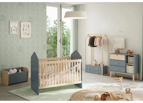 Cassettiera per bambini verde polveroso 90x81x40 cm Estefania – Marckeric