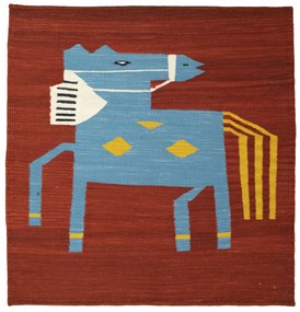 Kilim Tappeto orientale 110x110 (Tacchino) Tessuto A Mano