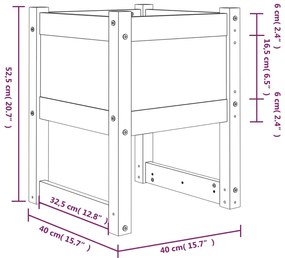 Fioriera Miele 40x40x52,5 cm in Legno Massello di Pino