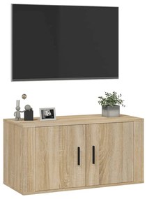 Mobile Porta TV a Parete rovere sonoma 80x34,5x40 cm