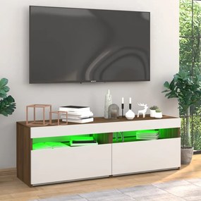 Mobili Porta TV con Luci LED 2 pz Rovere Marrone 60x35x40 cm