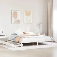 Letto senza Materasso Bianco 180x200 cm Legno Massello di Pino 3301443