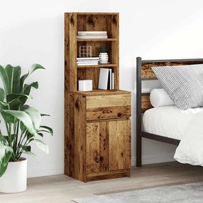 Comodino Legno Antico 39x35x125 Cm İn Legno Multistrato /