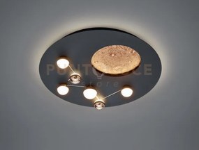 Zodiac plafoniera a led 42w 5100lm, 2300+3000+4000k metallo nero e ...