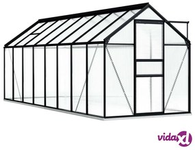 vidaXL Serra con Telaio Base Antracite 9,31 m² in Alluminio