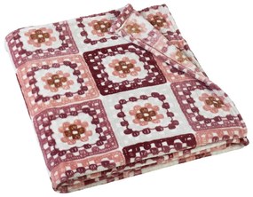 Coperta rosa in micropile 130x170 cm Crochet Print – Catherine Lansfield
