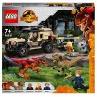 Lego jurassic world trasporto del piroraptor e del dilofosauro