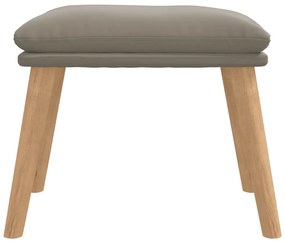Poggiapiedi grigio chiaro 45x29,5x35 cm in velluto