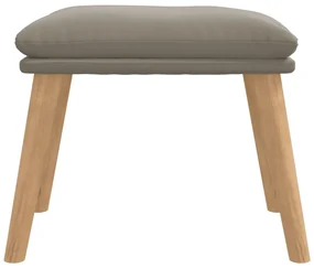 Poggiapiedi grigio chiaro 45x29,5x35 cm in velluto