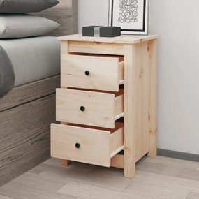 Comodino 40x35x61,5 Cm İn Legno Massello Di Pino /