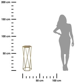 Portafiori 70x24 cm oro