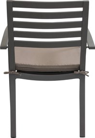 DEXTER - set tavolo in alluminio cm 160/240 x 90 x 75 h con 8 poltrone Dexter