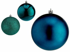 Set di palline di Natale Azzurro Plastica 10 x 11 x 10 cm (12 Unità)